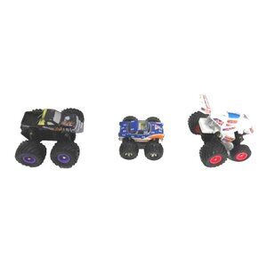MICRO MACHINES set of 3 tiny toy vehicles Monster Trucks